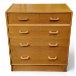 A mid 20th century E. Gomme/G-Plan Brandon range oak chest of drawers, designed by Victor Bramwell