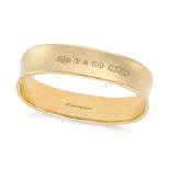 TIFFANY & CO, A SQUARE 1837 BANGLE in 18ct yellow gold, the rounded square body of bevelled
