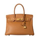 NO RESERVE - HERMÈS GOLD COURCHEVEL BIRKIN 30 BAG Condition grade B-.  Gold Courchevel leather
