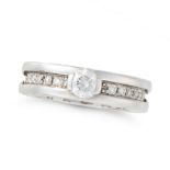 BULGARI, A DIAMOND B.ZERO 1 RING in 18ct white gold, set with a round brilliant cut diamond of
