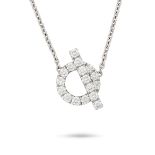 HERMES, A DIAMOND FINESSE PENDANT NECKLACE in 18ct white gold, the pendant designed as the Hermes
