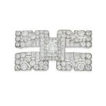CARTIER, A FINE ART DECO DIAMOND BROOCH, CIRCA 1932 the geometric brooch set with a principal old Eu