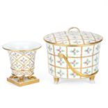 A HEREND PORCELAIN TWO-PIECE SET