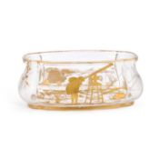 A GILT-DECORATED GLASS JARDINIÈRE PROBABLY BACCARAT, LATE 19TH CENTURY