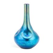A LOETZ IRIDESCENT BLUE SILBERIRIS GLASS VASE EARLY 20TH CENTURY
