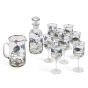 A NAGEL 'TIFFANY' PATTERN GLASS DRINKS SERVICE
