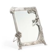 AN ART NOUVEAU SILVER-PLATED TABLE MIRROR WMF (WÜRTTEMBERGISCHE METALLWARENFABRIK), EARLY 20TH CENTU