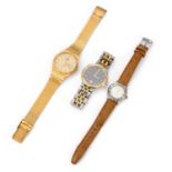 A TRIO OF MAURICE LACROIX, TISSOT AND ZENITH WATCHES