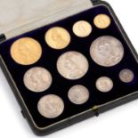 VICTORIA (1819-1901), GOLD AND SILVER COIN SET, 1887 'GOLDEN JUBILEE'