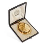 A VICTORIAN MOURNING DOUBLE LOCKET PENDANT