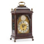 AN 18TH CENTURY AMERICAN MAHOGANY SINGLE-FUSEE BRACKET CLOCK JOSHUA LOCKWOOD, CHARLESTON (USA)