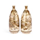 A PAIR OF JAPANESE SATSUMA VASES MEIJI PERIOD (1868-1912)