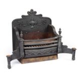 A CAST IRON FIRE GRATE