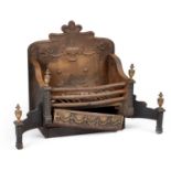 A CAST IRON FIRE GRATE