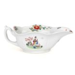 A RARE WORCESTER PORCELAIN SAUCEBOAT CIRCA 1754