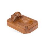 ROBERT THOMPSON OF KILBURN A MOUSEMAN OAK ASHTRAY