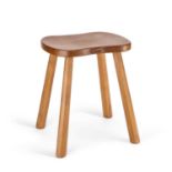 ROBERT THOMPSON OF KILBURN A MOUSEMAN OAK COW STOOL