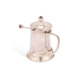 CHARLES ROBERT ASHBEE (1863-1942) AN ARTS AND CRAFTS SILVER MUSTARD POT