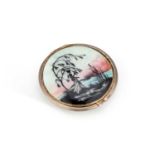 AN EARLY 20TH CENTURY SILVER AND GUILLOCHÉ ENAMEL COMPACT