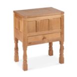 ROBERT THOMPSON OF KILBURN A MOUSEMAN OAK WORK BOX