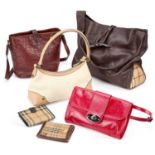A GROUP OF DESIGNER BAGS AND ACCESSORIES