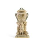 A COPELAND PORCELAIN 'SANDON' POT POURRI AND COVER DATED 1877