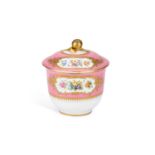A COALPORT PORCELAIN SUCRIER AND COVER CIRCA 1850