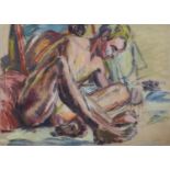 DUNCAN GRANT (BLOOMSBURY GROUP 1885-1978) MALE NUDE STUDY OF PAUL ROCHE
