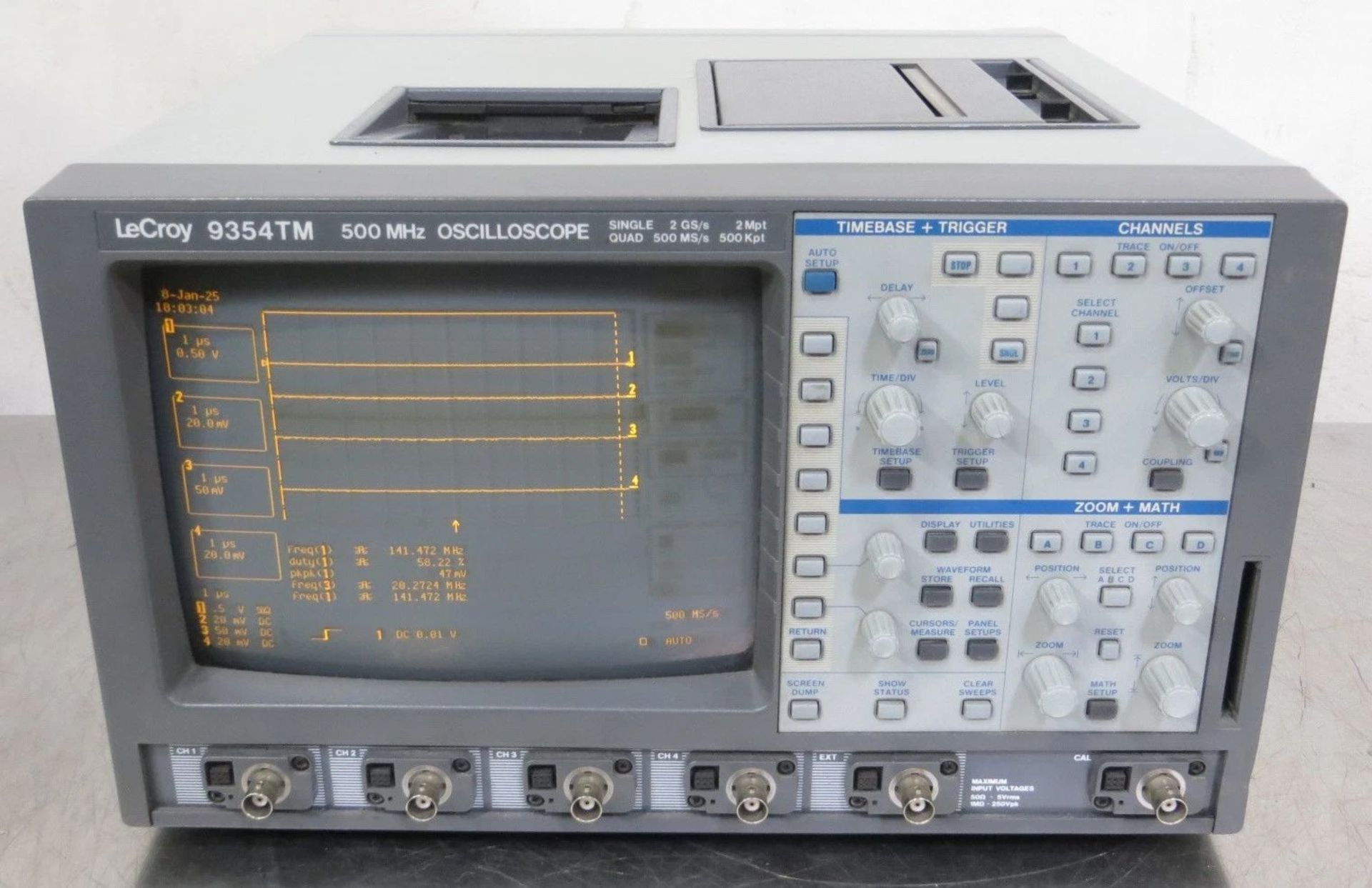 LeCroy 9354TM 500MHz Oscilloscope 4 Channel 2GSa/s Single 500MSa/s Quad