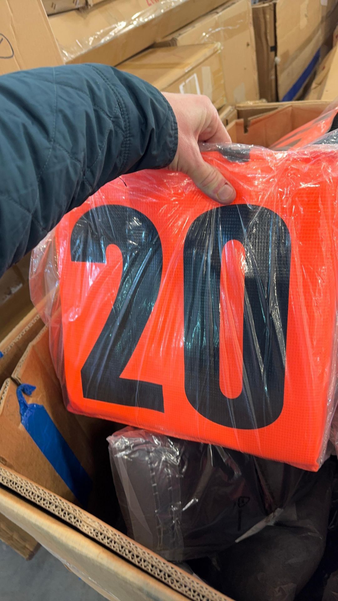 Football yardage markers, Panini Grill, floor mats, duct tape, Dell ...