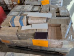 pallet of tile, vento purple bevel and other colors