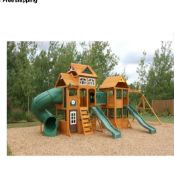 KidKraft Paramount Wooden Swing Set with Two Clubhouse