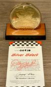 One Pound Proof Dale Earnhardt Collectors Series Silver Select Coin With Stand :