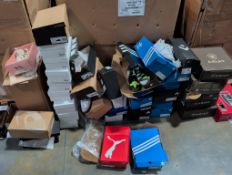 41 pairs of shoes adidas, ariat, Annie bing, Justin, Asics, and more