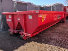 10 cubic yard dumpster with a few metal pieces in the back