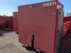 15 ft cubic dumpster with two porta potties