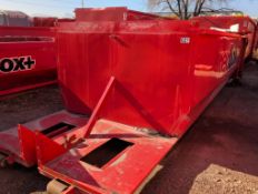 15 cubic yard dumpster with some metal and other items in the back