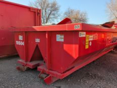 10 cubic yard dumpster with some contents inside