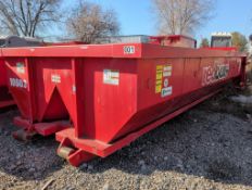 10 cubic yard dumpster with some pieces inside