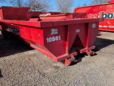 10 cubic yard dumpster with metal in the back