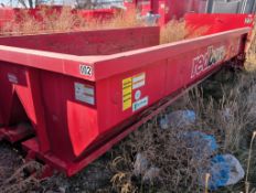 10 cubic yard dumpster with no back plate