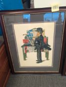 Norman Rockwell jazz it up signed Lithograph