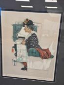 Norman Rockwell first airplane ride (First flight) numbered 31/200, signed