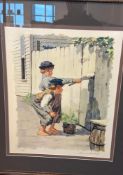 Norman Rockwell artist proof, Tom Sawyer whitewashing defense
