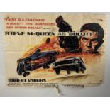 BULLITT (1968) UK Quad style B film poster from the 1st UK release in 1969, stunning artwork by
