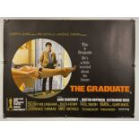 THE GRADUATE (1968) UK quad film poster for the iconic coming-of-age drama starring Dustin