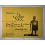 THE WICKER MAN (1974) Linen-backed UK Quad film poster, 1st release for the iconic British horror