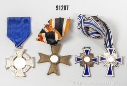 Konv. KVK 2. Klasse ohne Schwerter, Treuedienst-Ehrenzeichen für 25 Jahre, sowie 2 ...