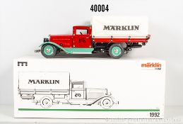 Märklin Lieferwagen 1992, Blech, L ca. 42 cm, Uhrwerk intakt, Z 0-1, Schlüssel, OVP mit ...