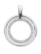 9ct White Gold 0.20ct Diamond Circle Pendant